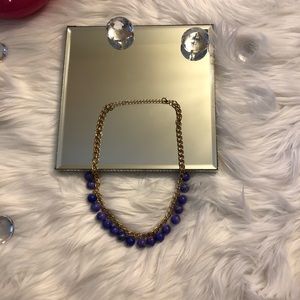 Gold and purple ball necklace